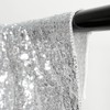 Poise3EHome Silver Sequin Backdrop Curtain, 2 PCS 5FT x 10FT