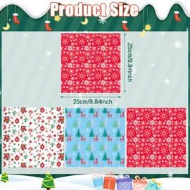 CCINEE 150 Pcs Christmas Wax Paper Sheets for Food,Greaseproof Paper Wrapping Tissue Bulk Deli Baking Paper for Picnic Food Sandwich Cookies Oilproof Basket Liners(9.84 x 9.84 Inch)