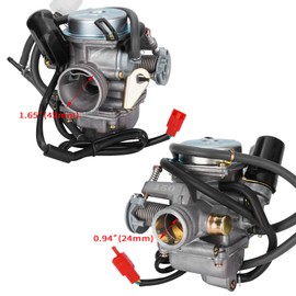 PD24J Carburetor 24mm Carb for 4-Stroke GY6 125cc 150cc ATV Go Karts Scooter Mopeds QMJ/QMI157 QMJ/QMI152