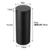 Yamazaki 1609 Bottle-Shaped Wet Tissue Case, Black, W 3.2 x