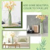 Ninehaoou 12 Pack Composite Plastic Flower Vases Bulk, Sage Green