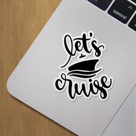 Decal Stickers of Let's Cruise Premium Indoor (No Waterproof) Vinyl Decal Stickers for Laptop Phone Accessory Helmet Car Window Mug Tuber Cup Door Wall Decoration ANDVER3f9214bBL