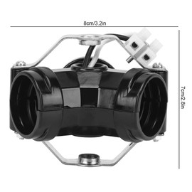 Fdit 2Pcs 3-Heads E27 Lamp Base Holder Light Bulb Socket Splitter DIY Light Accessories for Incandescent Light 220V-250V