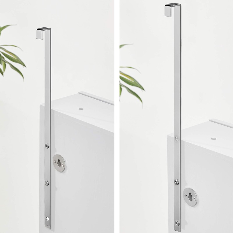 SONGMICS JJC901E01 Set of 2 Silver Steel Door Hooks for