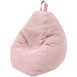 Bean Bag Chair Cover Soft Corduroy Bean Bag Cover Plush Toys Organizer Holder Comfortable Beanbag Chairs Cover with Handle Stuffed Bean Bag Storage for Kids Adults Plush Toys(Pink)