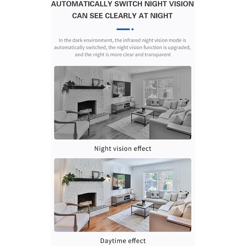 YC360 WiFi Security Camera, 1080P, 2MP, 355° Pan/90° Tilt, Night