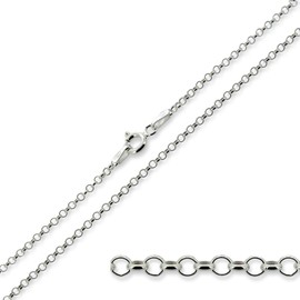 Christopher James of London CJoL - Solid 925 Sterling Silver 14" (36cm) 2mm Wide Belcher Chain In Simple Gift Bag - 2.2g