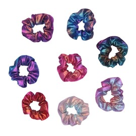 Ipetboom 8pcs Double Color Stretch Hair Ropes for Creative Fashion Hair Ties Strong Hold Ponytail Bands Everyday Wear