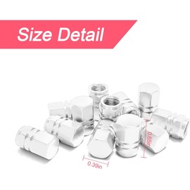 CGEAMDY Valve Caps for Car Tyres, Pack of 12 Aluminium Car Wheel Caps, Waterproof Universal Tyre Valve for Cars, Trucks, Motorcycles, SUVs and Bicycles (Silver)