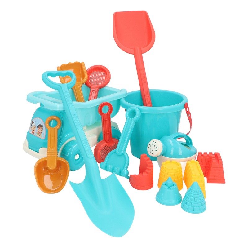 16pcs Kids Beach Toys Set Bucket Shovel Rake Sand Model