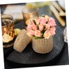 Ciieeo Hand-woven Creative Storage Basket White Decorative Box Cane Boys