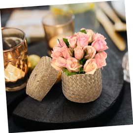 Ciieeo Hand-woven Creative Storage Basket White Decorative Box Cane Boys and Girls Basket for Party Daily Use