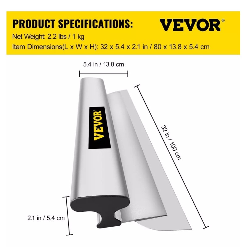 Vevor espatula para yeso Herramienta De Alisado Concreto 1 M
