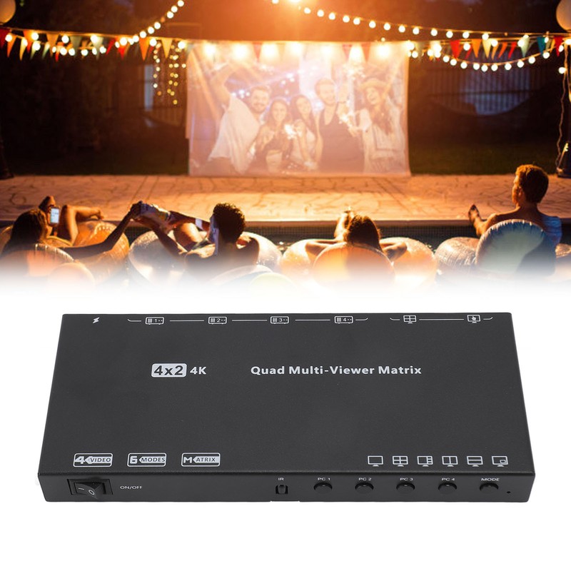 4K 30Hz HD Multimedia Interface Switch Splitter with Remote 6