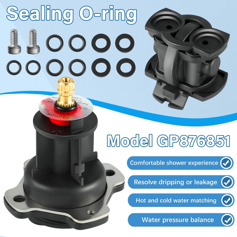 GP876851 Mixer Cap and Pressure Balancing Unit Kit, Compatible with