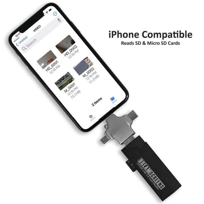 DREAMSCREENS USB 3.0 SD & MicroSD Dual Card Reader Compatible