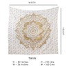 New Launched Twin White Gold Ombre Mandala Tapestry By Madhu