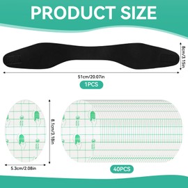 Schwimmband für Kinder, Gehörschutz, Ohrenschützer, aus Neopren, mit 40 Ohrenaufklebern, wasserdicht, elastisches Sportband zum Schwimmen und Surfen