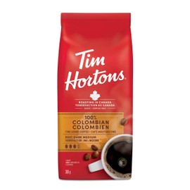 Tim Hortons 100% Colombian Dark Medium Roast Fine Grind Coffee 300g