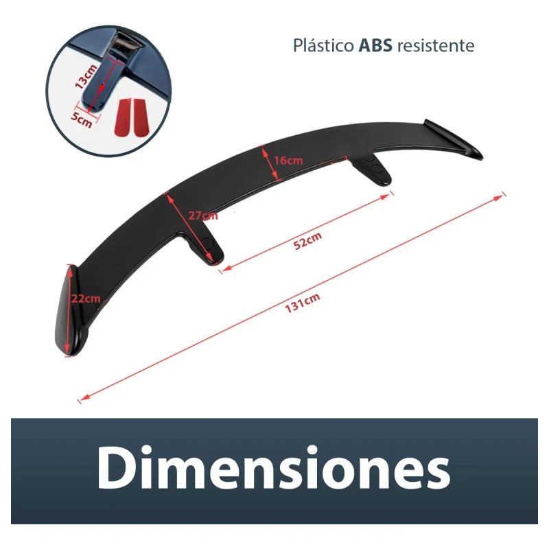 Aleron Mate Hatchback Spoiler Cola Pato Embellecedor Cajuela