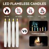 4 Pcs Twisted Flameless Taper Candle with 10 Key Timer