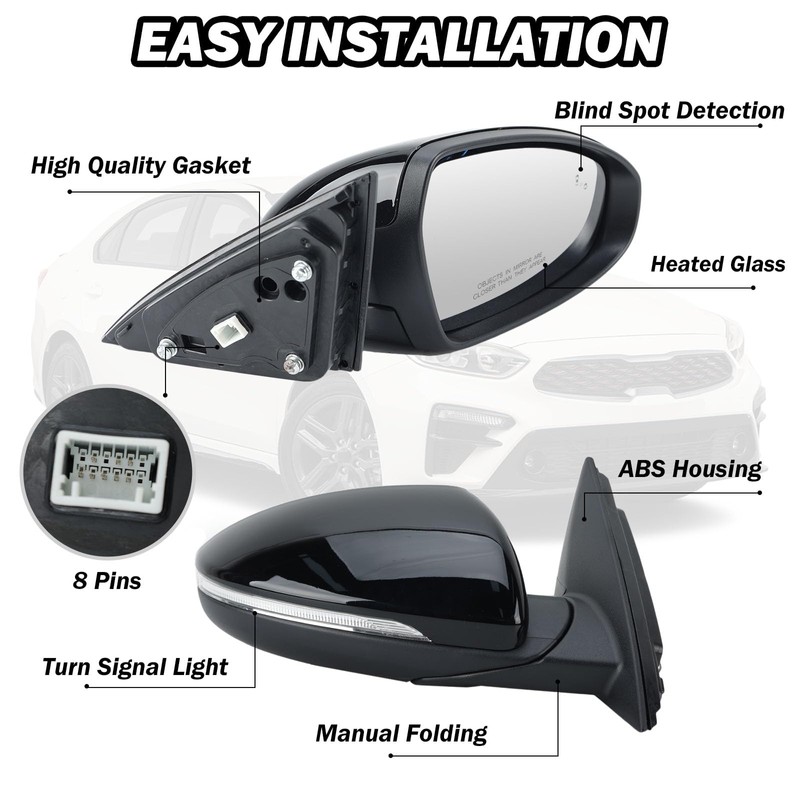 Right Passenger Side Mirror Fits 2019 2020 2021 2022 2023