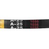 sourcing map 2 x A25 V-belt, A profile, rubber drive