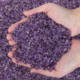 Orientrea 2.2Lb Natural Amethyst Gemstone Aquarium Gravel, Fish Tank Gravel