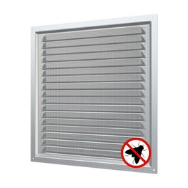Galvanised Steel Ventilation Grille – Air Vent Cover with Protective Mesh – Rust-Resistant for Wall or Ceiling – Square 300 x 300 mm / 12" x 12"– Indoor Outdoor Use.