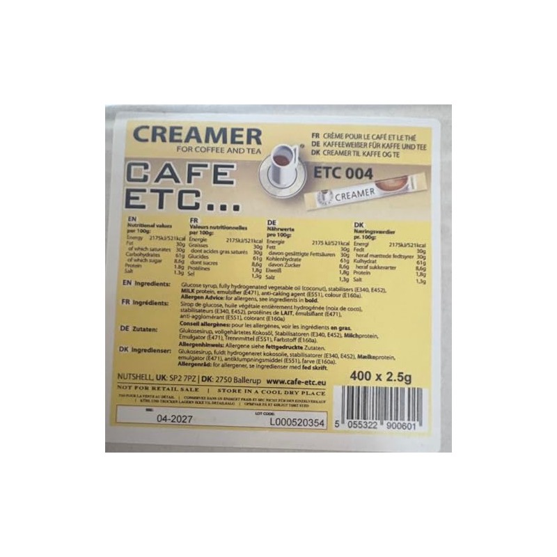 Coffee Creamer Sachets, 40 Count