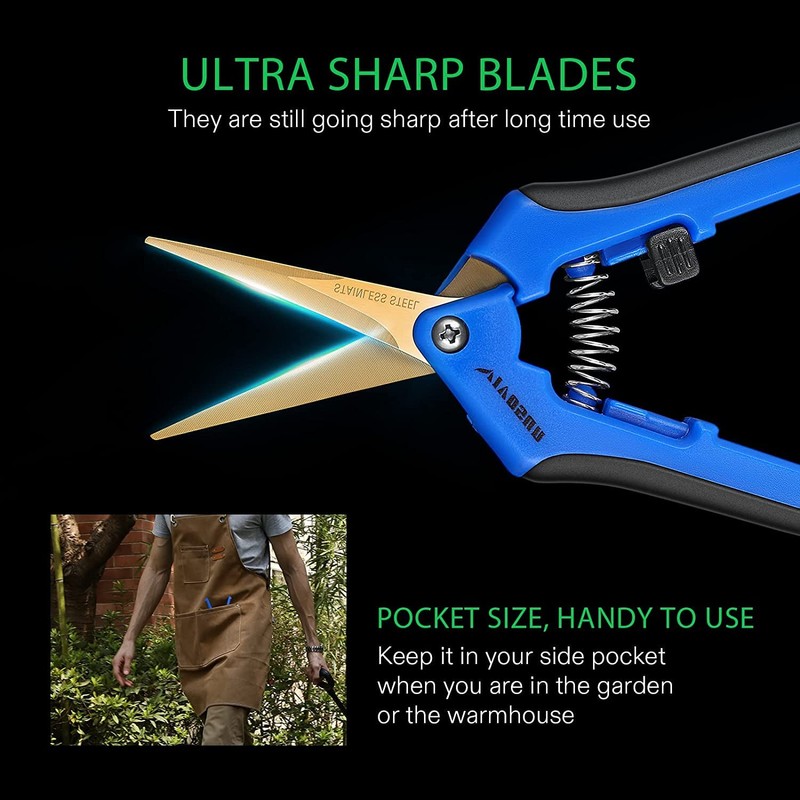 VIVOSUN 6.5 Inch Gardening Scissors Hand Pruner Pruning Shear with