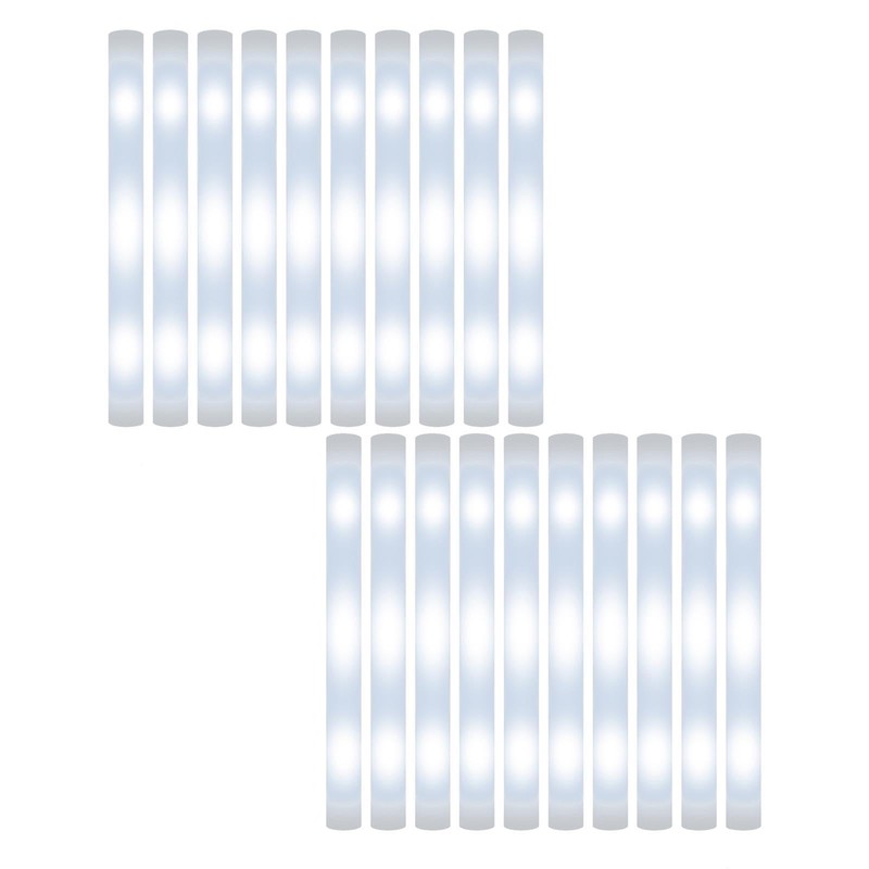 Perfeclan 20Pcs LED Glow Rods Set Light up Sticks Multifunctional