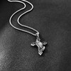 SILBAZ Lord's Prayer Praying Hands Cross Necklace Cross Necklace Crucifix