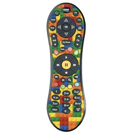 Coloured Construction Blocks Design Vinyl Skin Sticker for Virgin Media TiVo TV remote control cover (for NEW TiVo V6 remote)