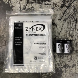 Zynex 10 Packs BRAND NEW Zynex Medical Electrodes Round Pads 2", With 2, 9V Batteries.