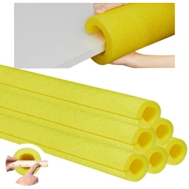 Hanaive 6 Pcs 40 x 4.1 Inch Jumbo Pool Noodles Pre Slit Clamp Foam Protection Insulation Tubes for Padding Large Foam Tube for Swimming Floating Craft Projects Padding Bumper(Yellow)