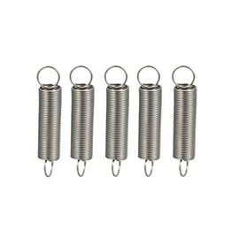 sourcing map Tension Spring Wire Diameter 0.016 Inch AD 0.2 Inch Free Length 0.98 Inch Stainless Steel Small Double Hook Tension Spring Pack of 5