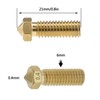 EMSea 5 Sets Heating Block and 0.4mm Brass Nozzle Compatible