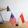 US American Indonesia Friendship Table Flag Set - Miniature USA