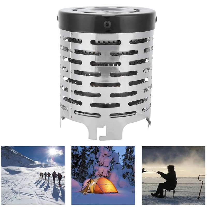 Mini Stove Heating Cover Stainless Steel Portable Warming Outdoor Heater