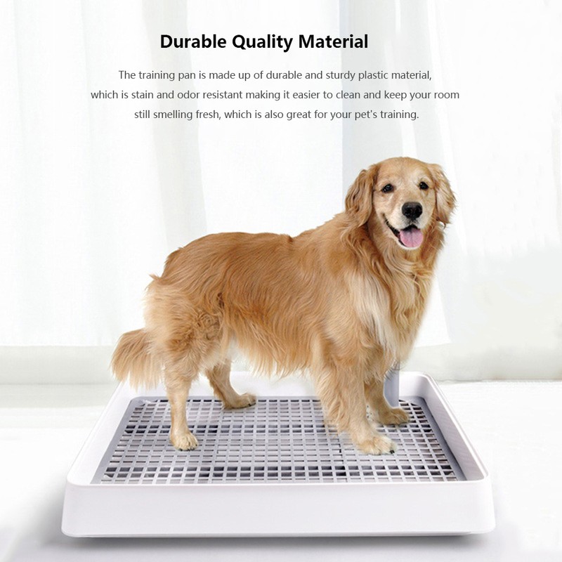 Litter Pan with Grid Dog Training Pan Cage with Toilet
