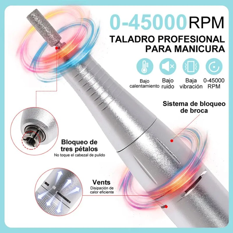 Clavos Recargables De Muela Abrasiva 45000 Rpm