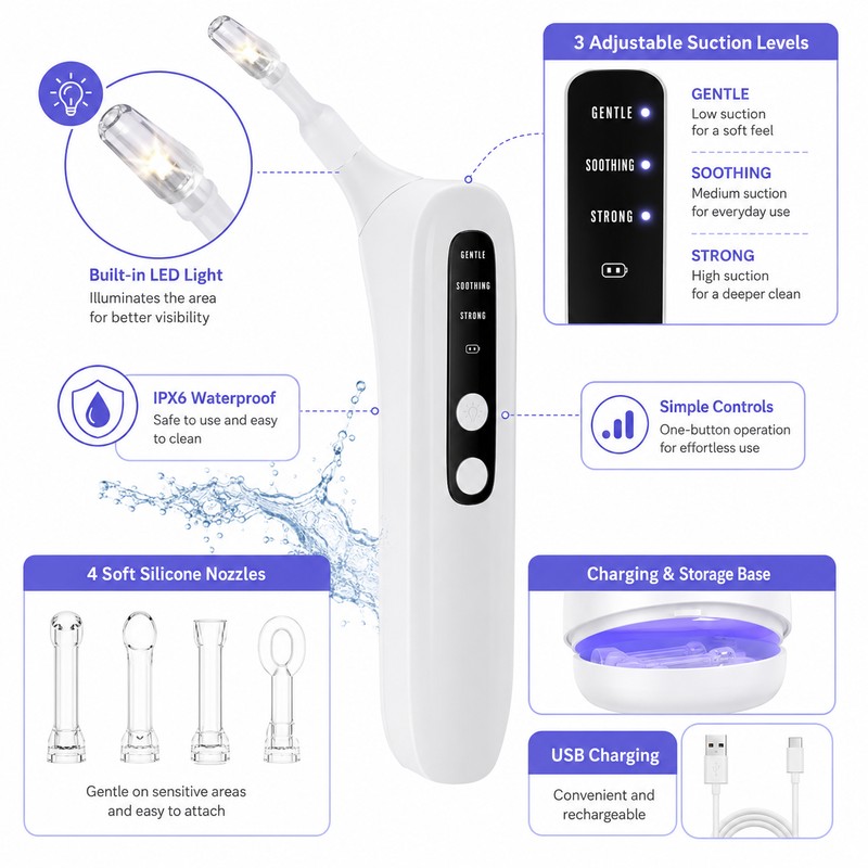 Electric Tonsil Stone Remover for Oral Care – Rechargeable Suction