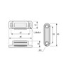 20x Magnetic Catch Door Magnet Furniture Magnet Magnetic Clasp White