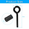 Zorveiio 10Pcs 7/32'' Standard Hex Dogging Key with Full Loop,Black
