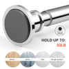 BRIOFOX Industrial Shower Curtain Rod - Rustproof Non-Slip 43-72 Inch