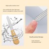 MauSong Stainless Steel Nail File with Anti-Slip Handle and Leather