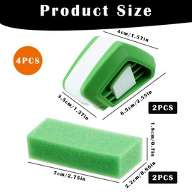 Pack of 2 Windscreen Wiper Cutter, 2 Sponges Cleaning Cloths, Car Windscreen Wiper, Car Wiper Recutter, Windscreen Wiper Trimmer Wiper Wiper with Sponges Cleaning Cloths