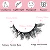 MIKIWI Fluffy False Eyelashes Crisscross Dramatic Faux Mink Eyelashes Wispy