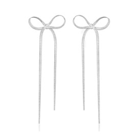 Bow Earrings for Women Cute Ribbon Earrings Gold Silver Bow Knot Earring Bow Stud Earrings (Bow E)